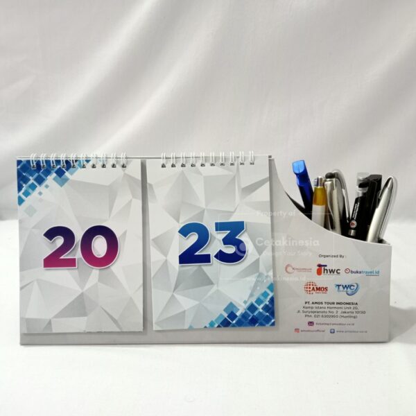 Kalender Meja Dengan Tempat Alat Tulis ATK Cetakinesia (4)
